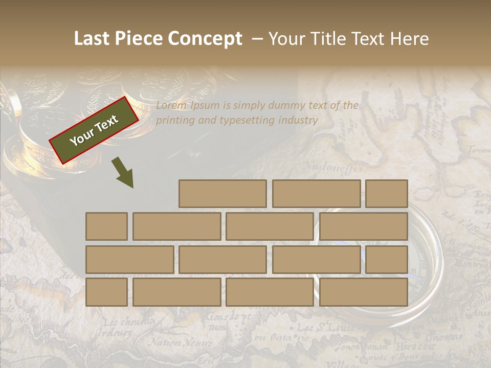 Treasure Chest And Map PowerPoint Template