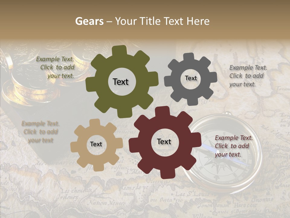 Treasure Chest And Map PowerPoint Template