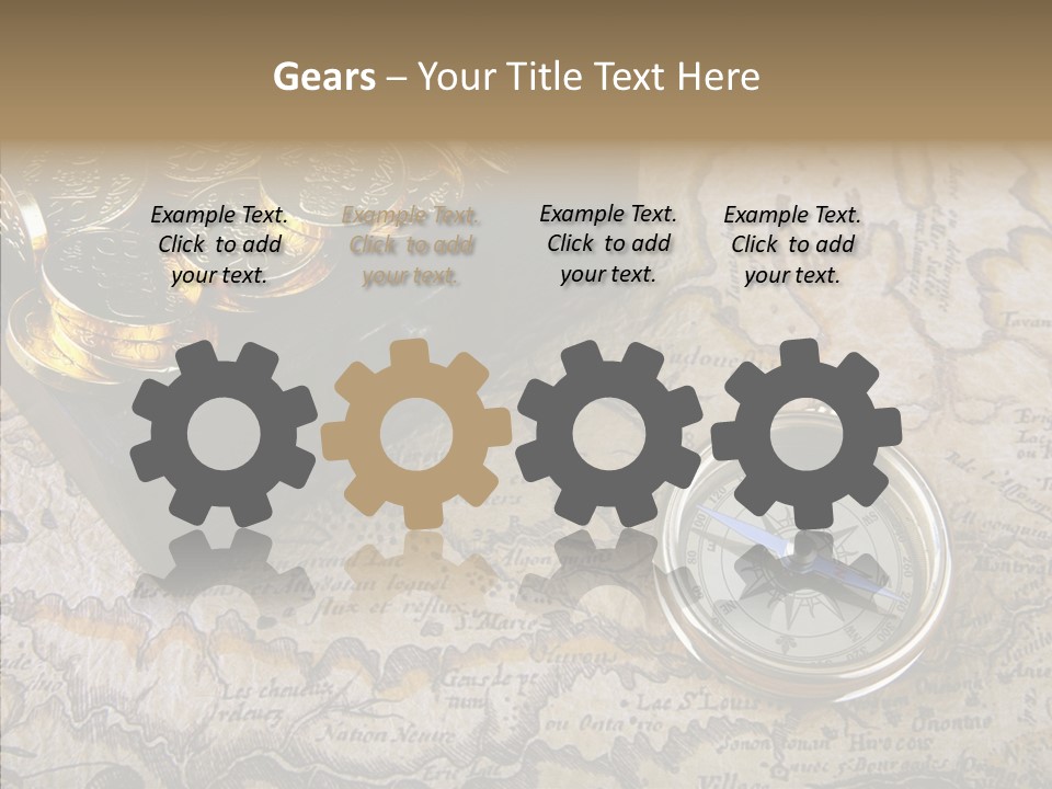 Treasure Chest And Map PowerPoint Template