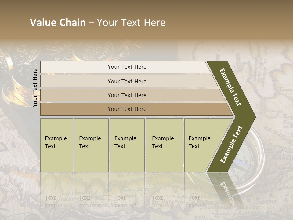 Treasure Chest And Map PowerPoint Template