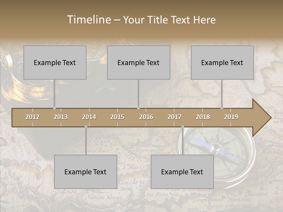 Treasure Chest And Map PowerPoint Template