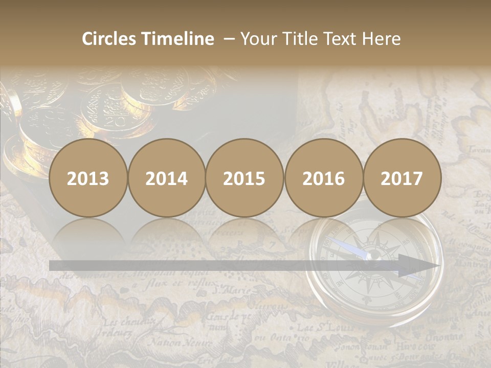 Treasure Chest And Map PowerPoint Template