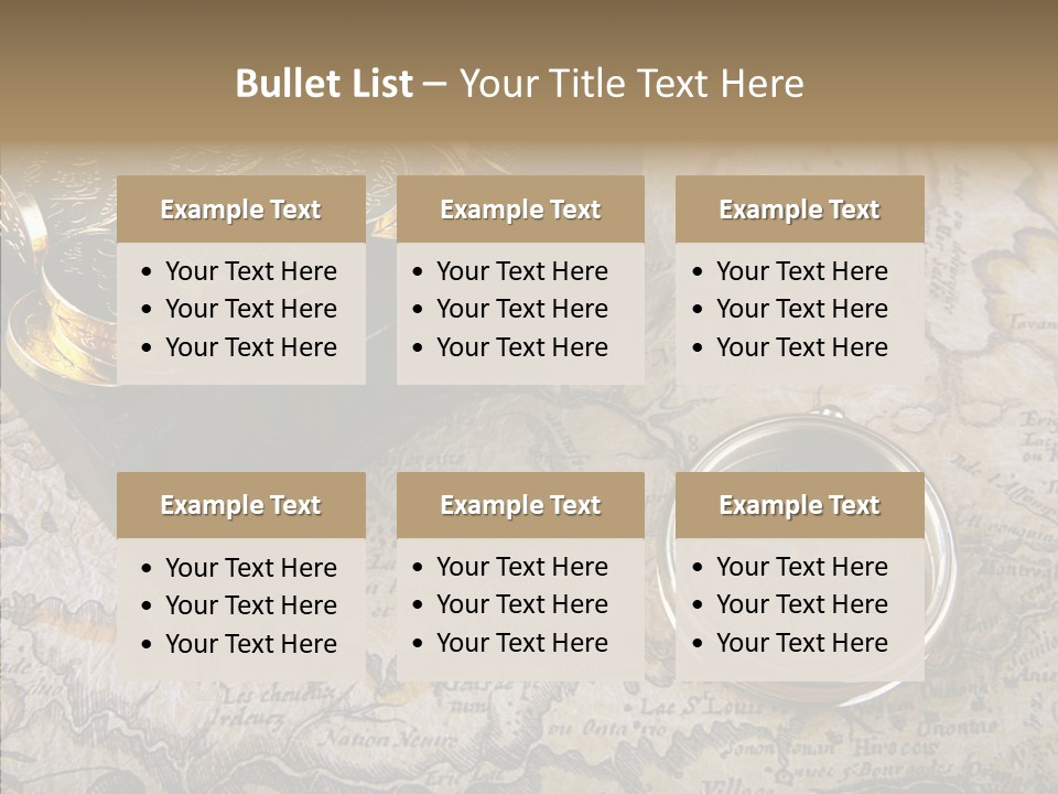 Treasure Chest And Map PowerPoint Template
