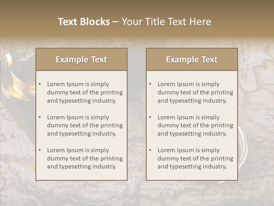Treasure Chest And Map PowerPoint Template