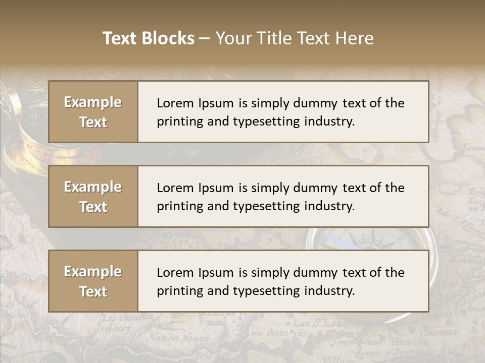 Treasure Chest And Map PowerPoint Template