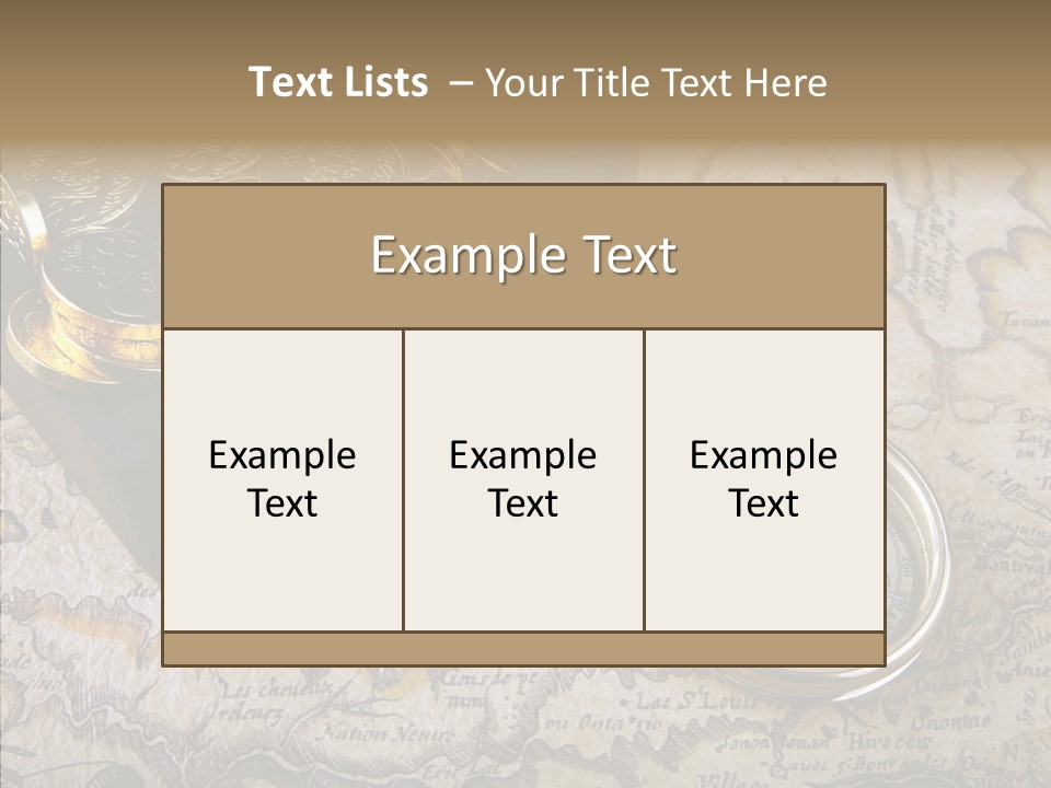 Treasure Chest And Map PowerPoint Template