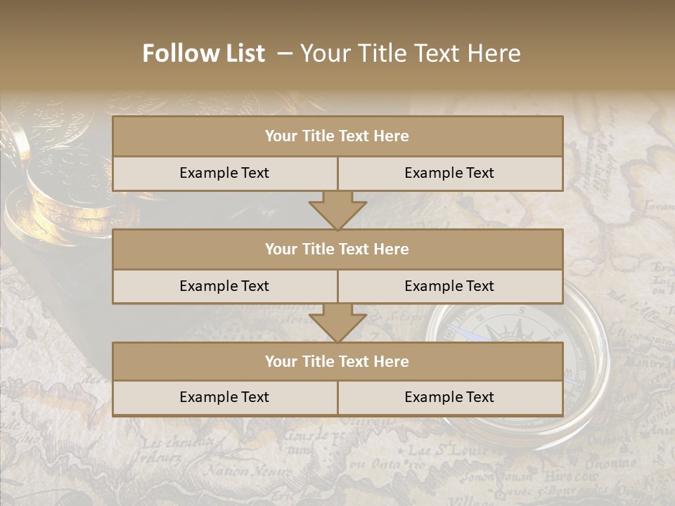 Treasure Chest And Map PowerPoint Template