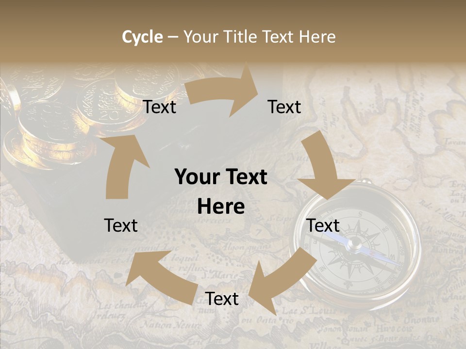 Treasure Chest And Map PowerPoint Template