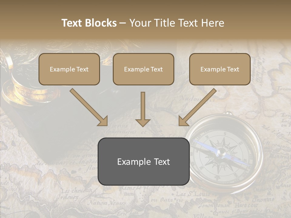 Treasure Chest And Map PowerPoint Template