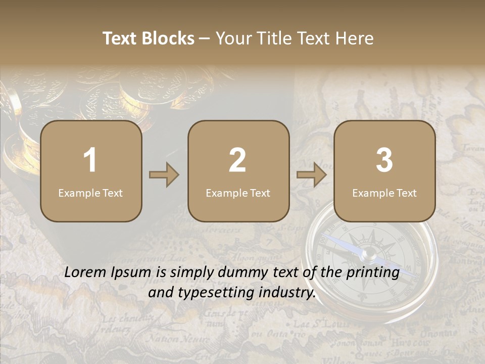 Treasure Chest And Map PowerPoint Template