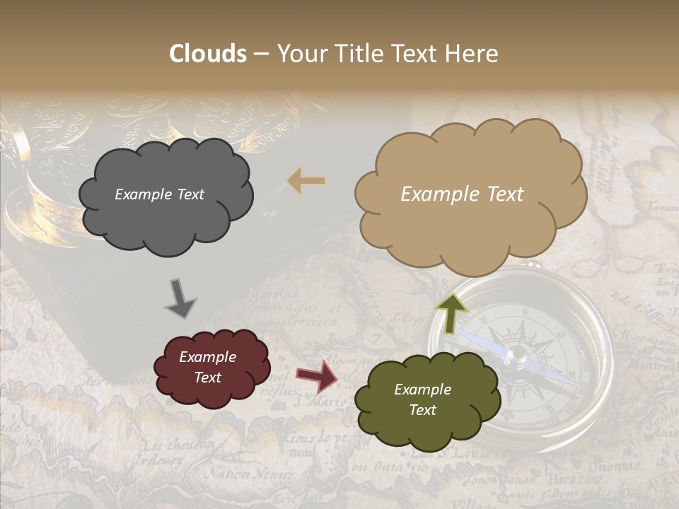 Treasure Chest And Map PowerPoint Template