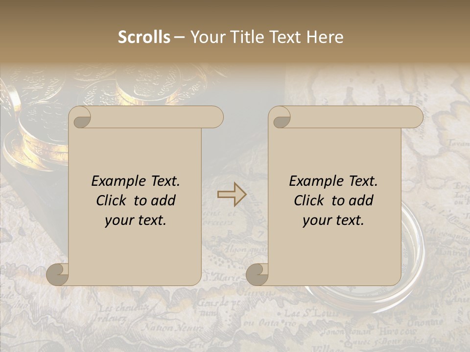 Treasure Chest And Map PowerPoint Template