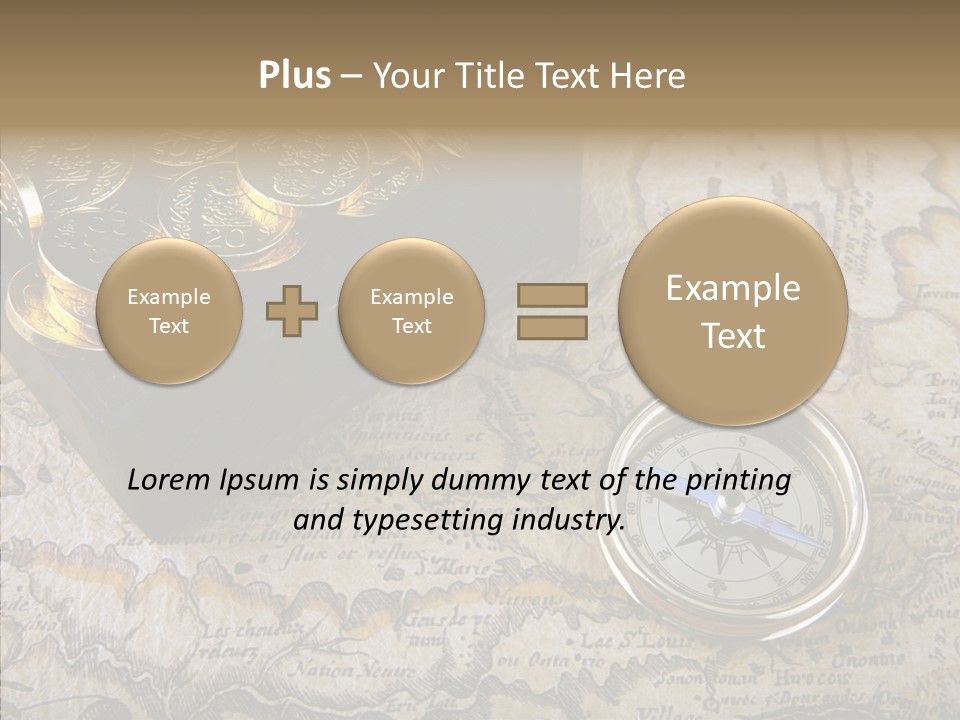 Treasure Chest And Map PowerPoint Template