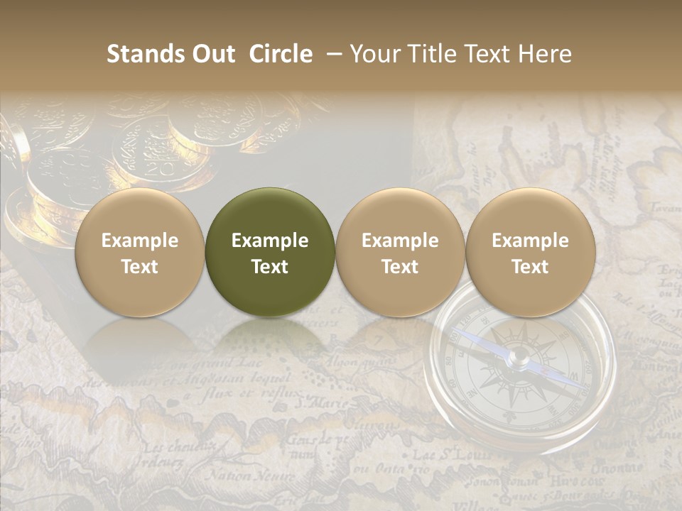 Treasure Chest And Map PowerPoint Template