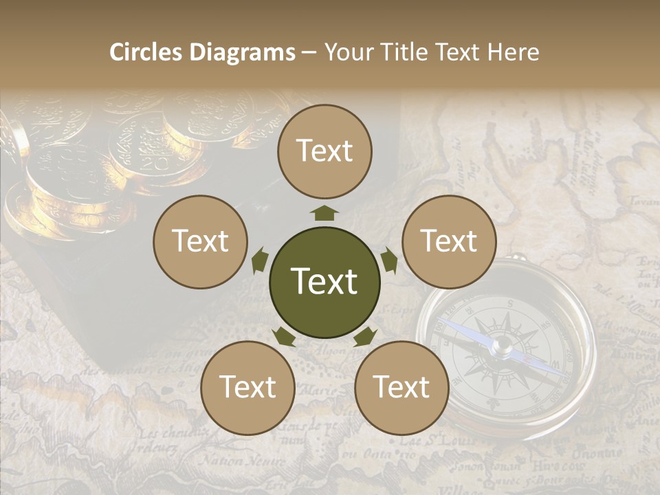 Treasure Chest And Map PowerPoint Template