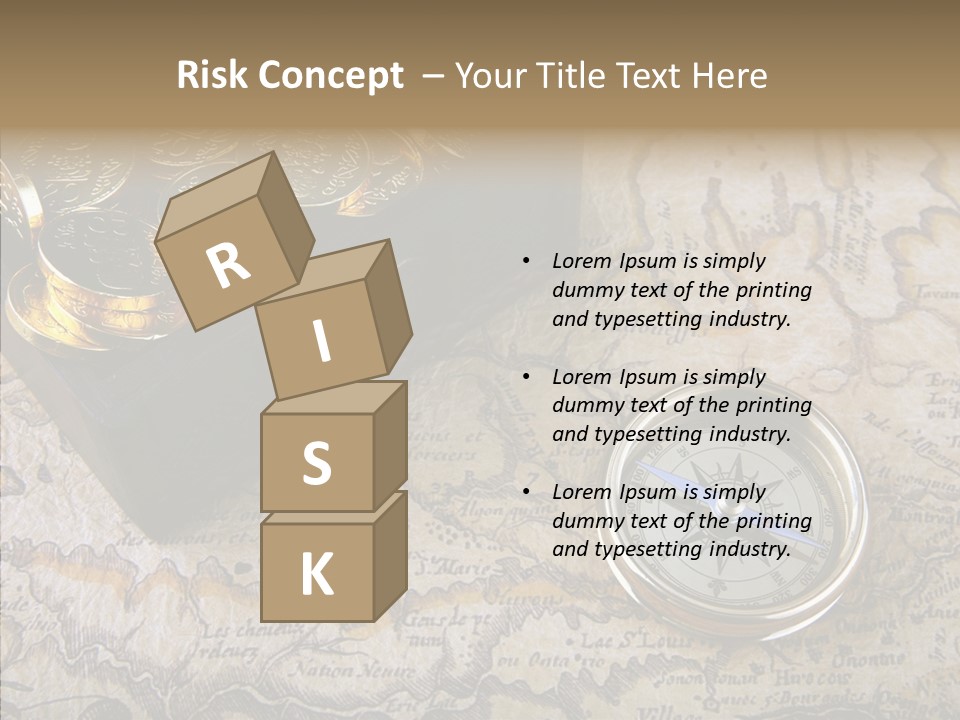 Treasure Chest And Map PowerPoint Template