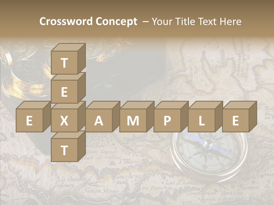 Treasure Chest And Map PowerPoint Template