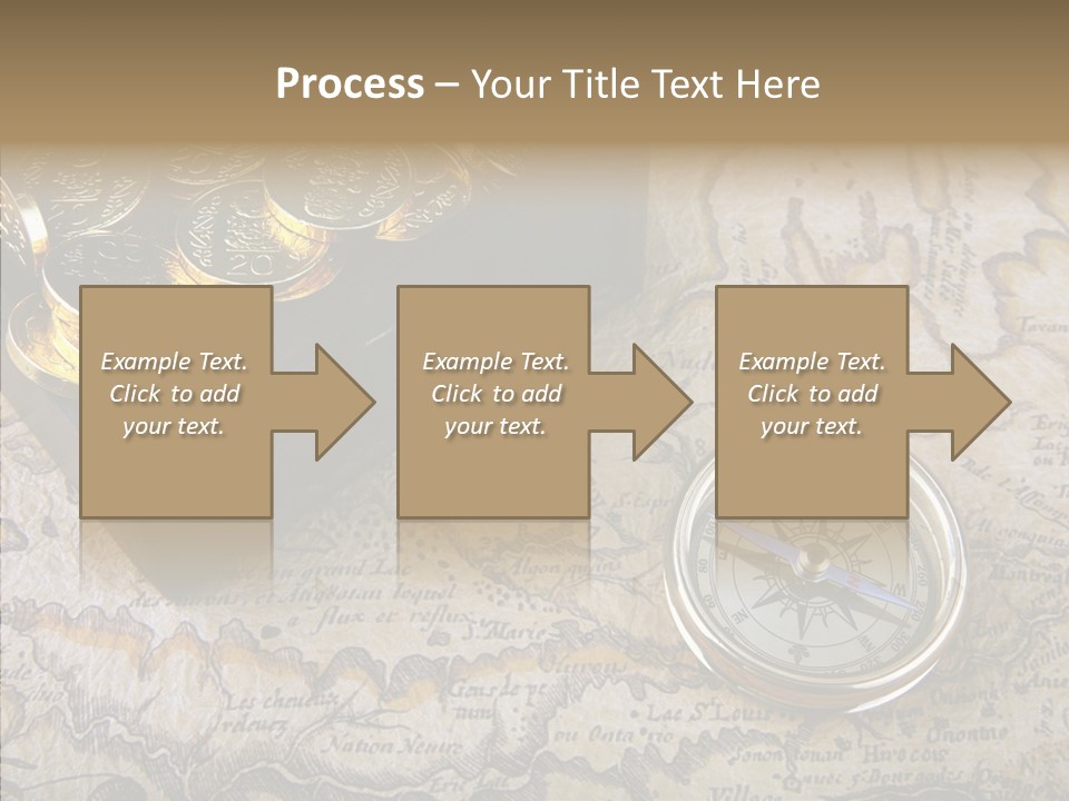 Treasure Chest And Map PowerPoint Template