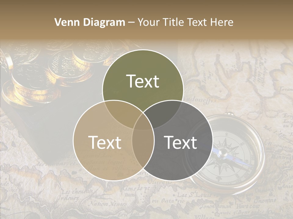 Treasure Chest And Map PowerPoint Template