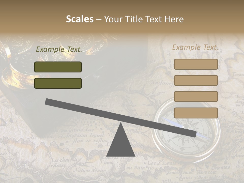 Treasure Chest And Map PowerPoint Template