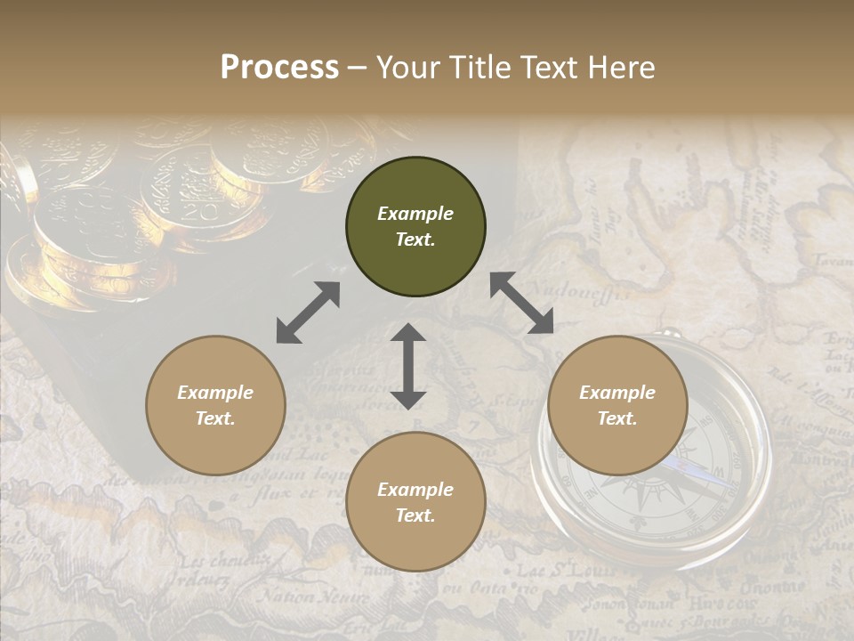 Treasure Chest And Map PowerPoint Template