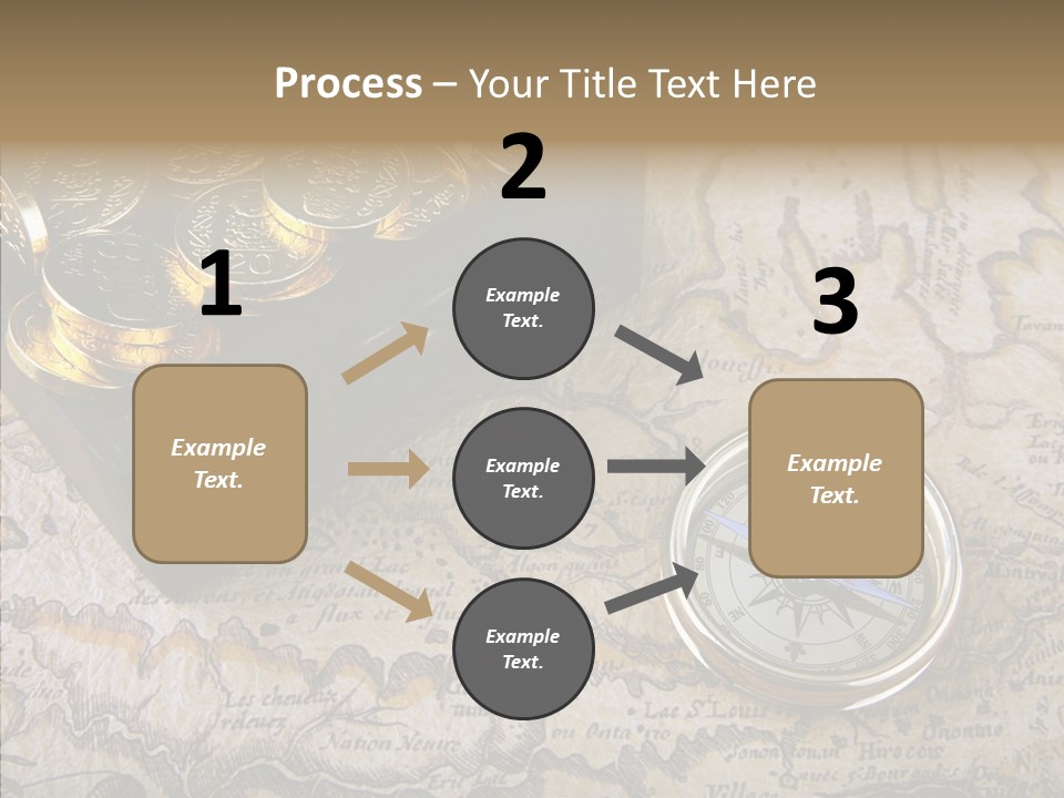 Treasure Chest And Map PowerPoint Template