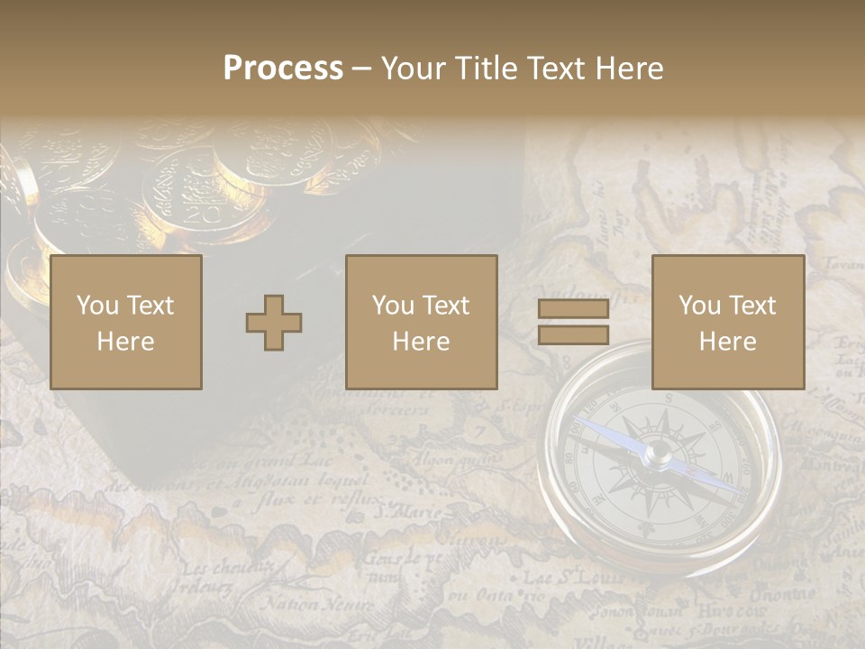 Treasure Chest And Map PowerPoint Template
