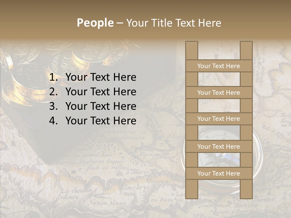 Treasure Chest And Map PowerPoint Template