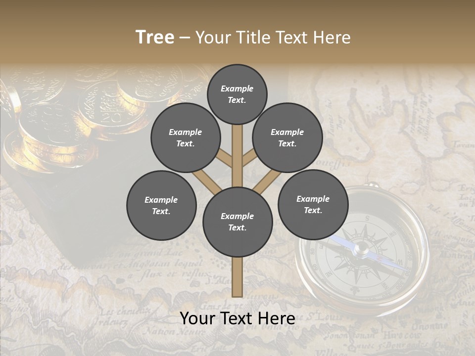 Treasure Chest And Map PowerPoint Template