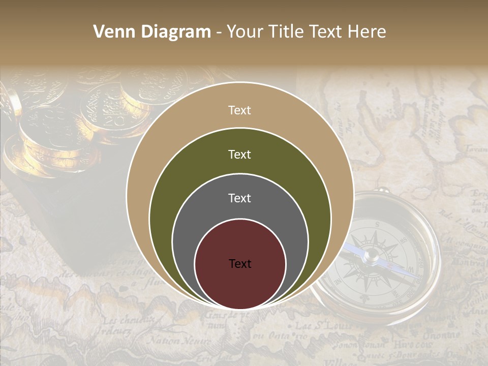 Treasure Chest And Map PowerPoint Template