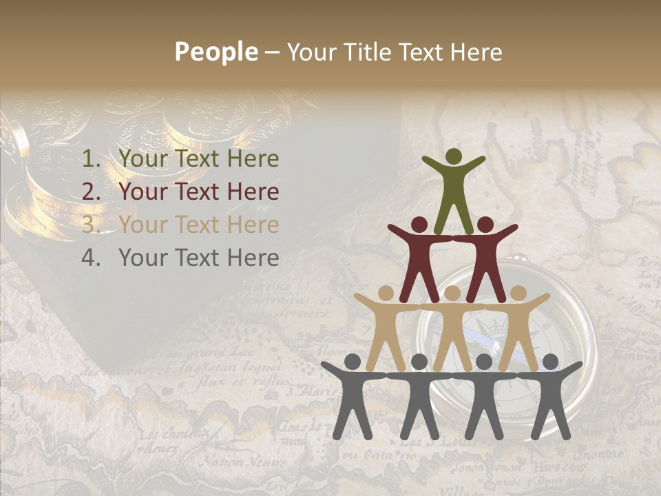 Treasure Chest And Map PowerPoint Template