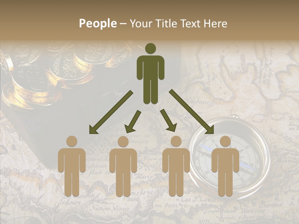 Treasure Chest And Map PowerPoint Template