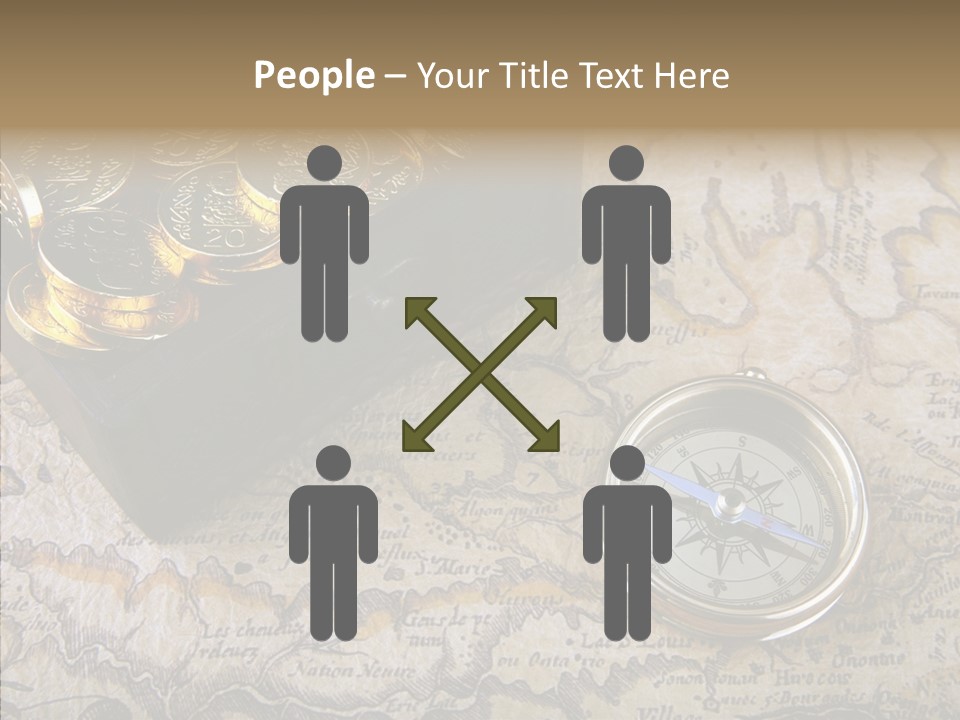 Treasure Chest And Map PowerPoint Template