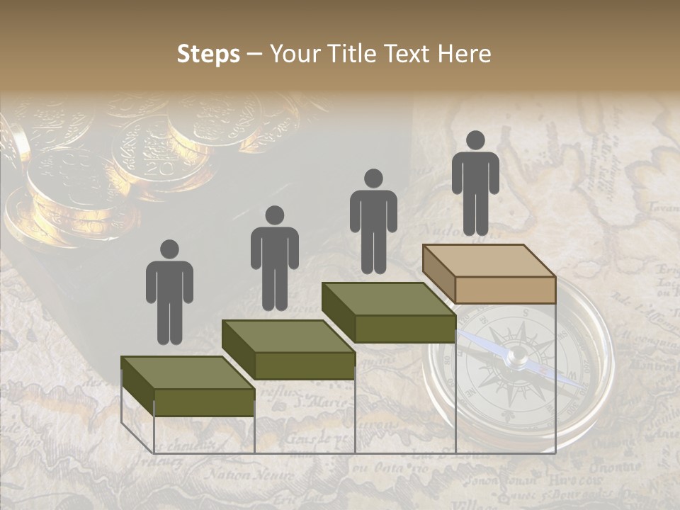 Treasure Chest And Map PowerPoint Template