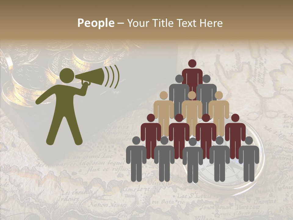 Treasure Chest And Map PowerPoint Template