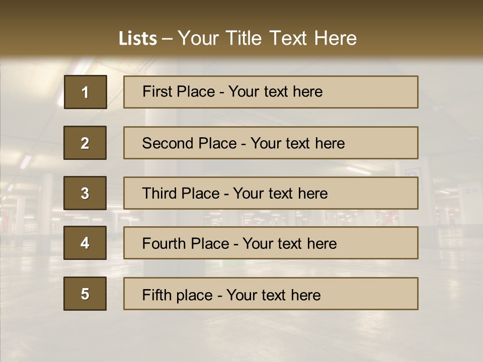 Lamp Indoors Column PowerPoint Template