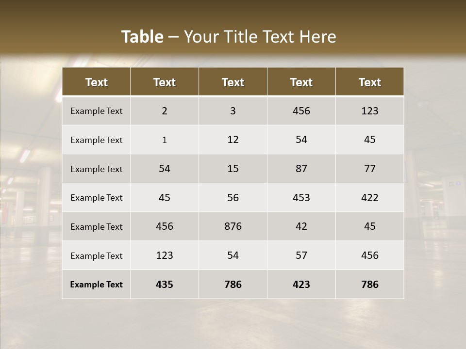 Lamp Indoors Column PowerPoint Template