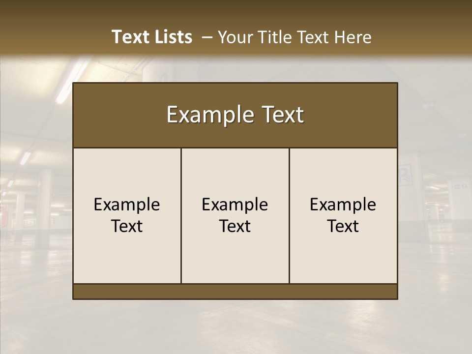 Lamp Indoors Column PowerPoint Template