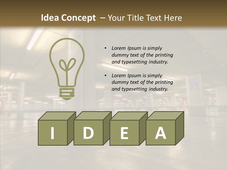 Lamp Indoors Column PowerPoint Template