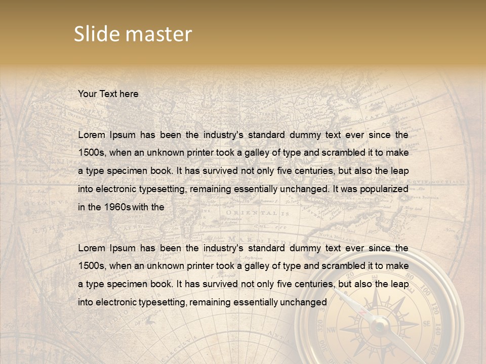 Old Compass PowerPoint Template