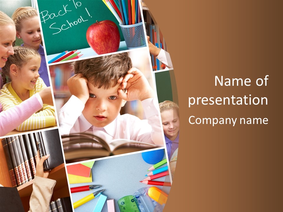 Lad Pencil Youthful PowerPoint Template