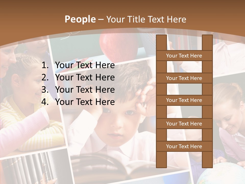 Lad Pencil Youthful PowerPoint Template