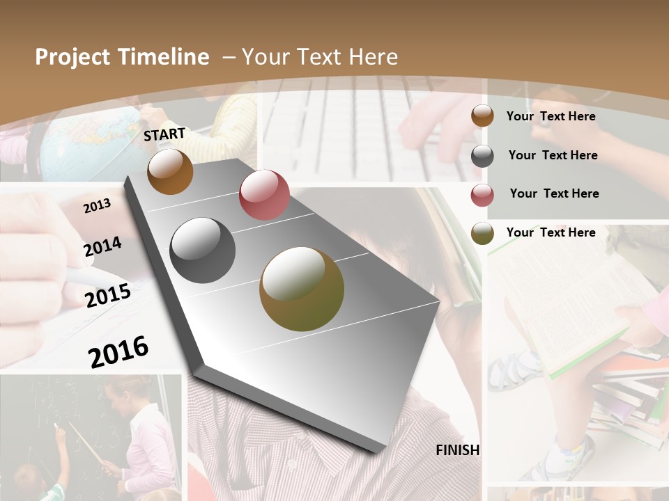 Teaching Process Collage PowerPoint Template