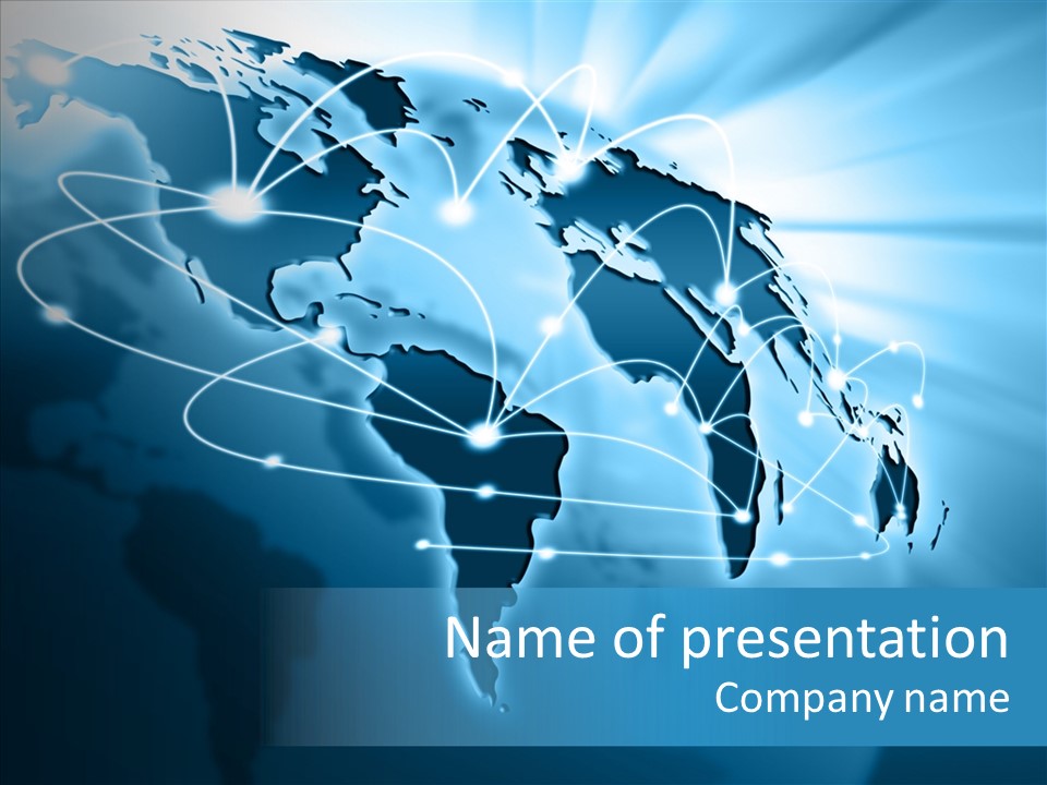 Business Imaginary Blue PowerPoint Template