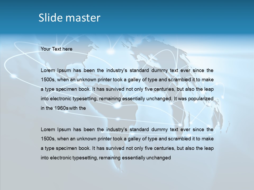 Business Imaginary Blue PowerPoint Template