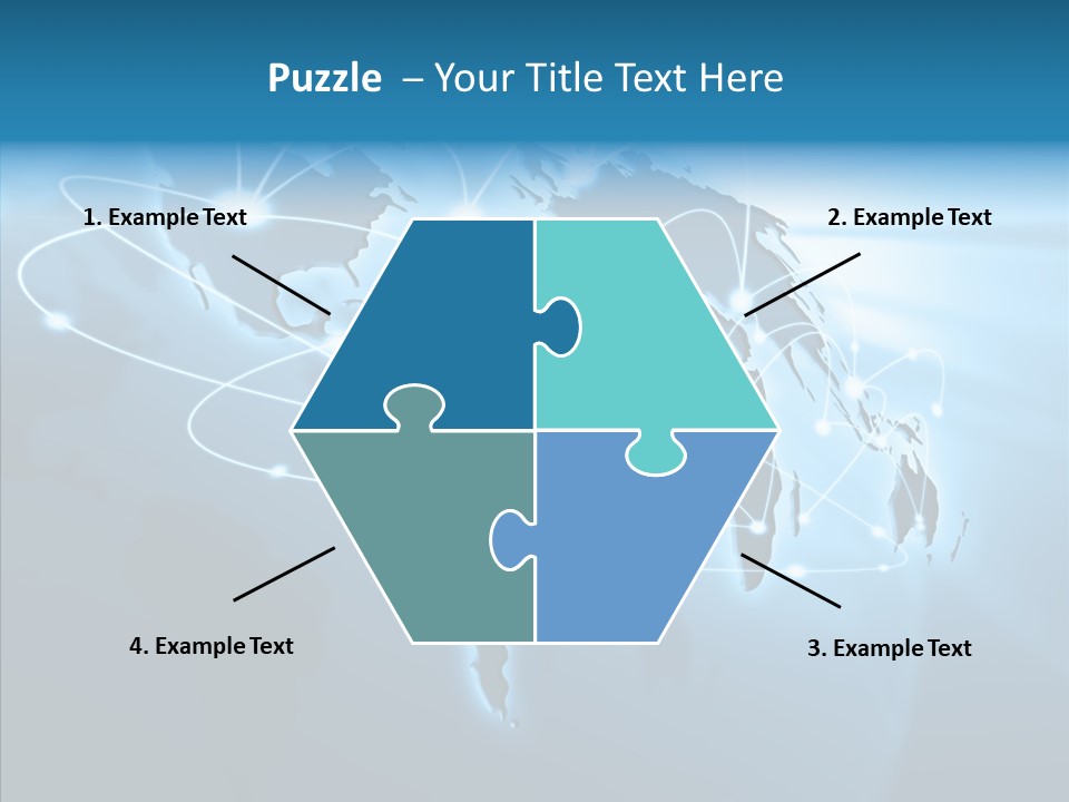 Business Imaginary Blue PowerPoint Template