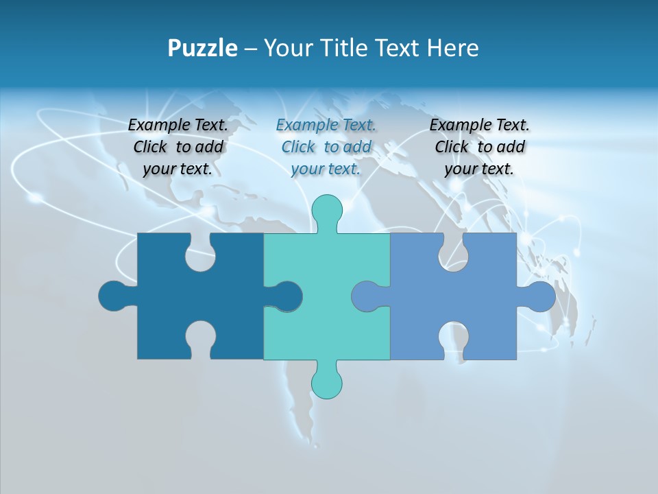 Business Imaginary Blue PowerPoint Template