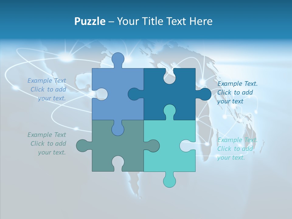 Business Imaginary Blue PowerPoint Template