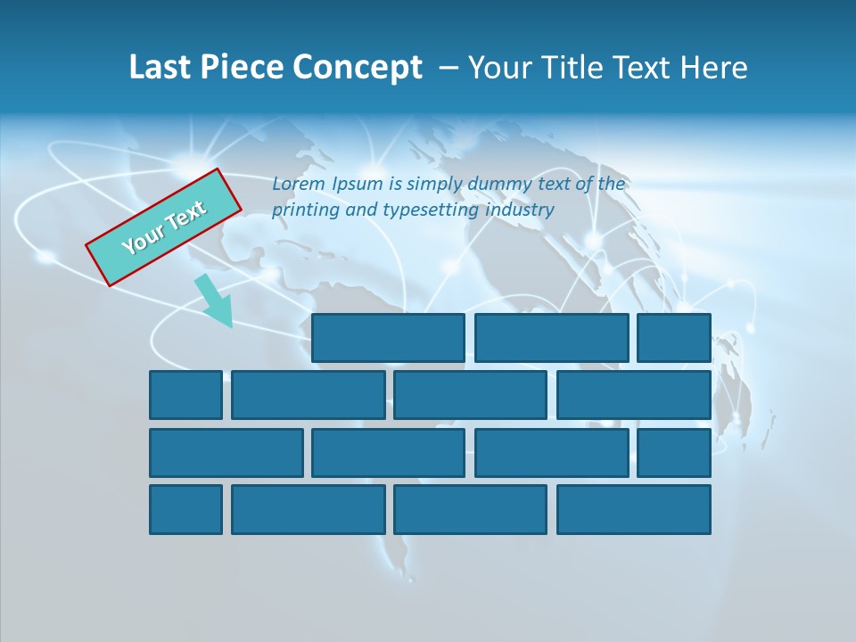 Business Imaginary Blue PowerPoint Template