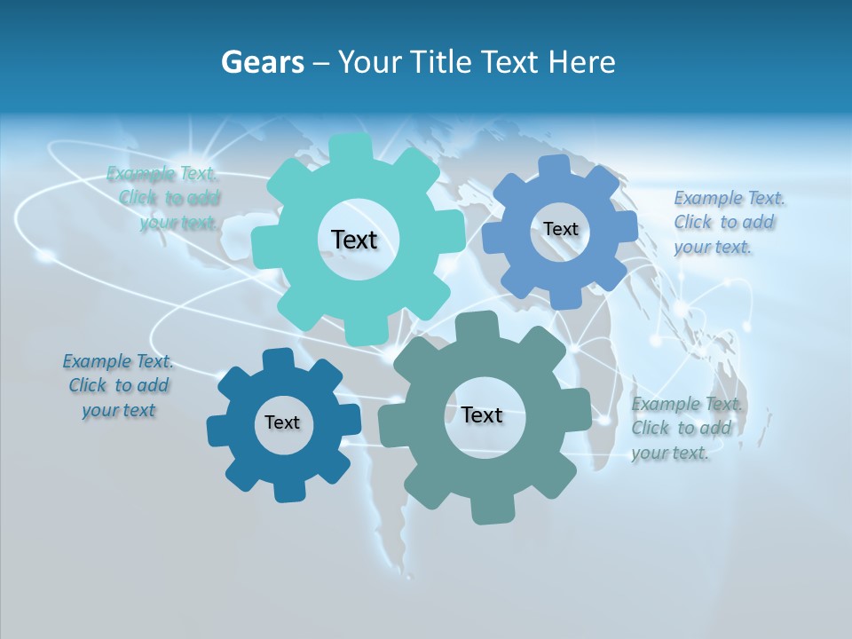 Business Imaginary Blue PowerPoint Template